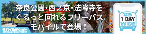 奈良公園・西ノ京・法隆寺 世界遺産 1-Day Pass Wide